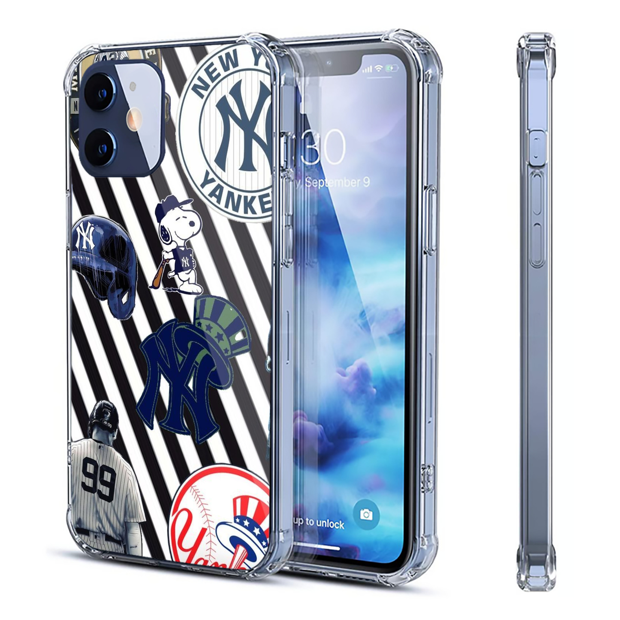 New York Yankees 231 Clear IPhone 12 Case – Soft TPU With UV Print – Enhanced Drop Protection, Precise Fit, Anti-Fingerprint, Customizable Design, Scratch-Resistant, Yellow-Resistant